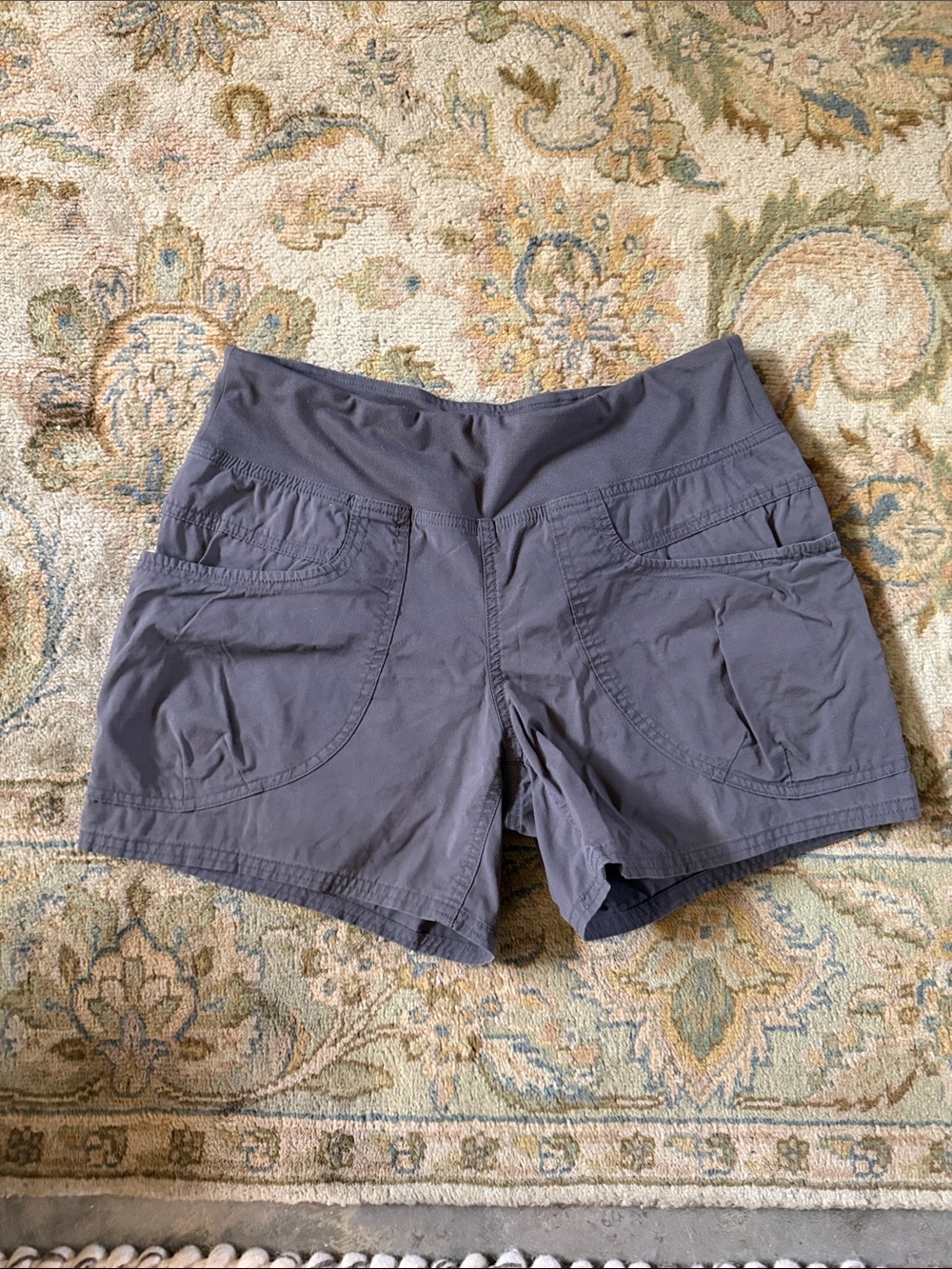 Women's Prana Kanab Active Stretch Pocket Shorts - Gray - Picture 2 of 8